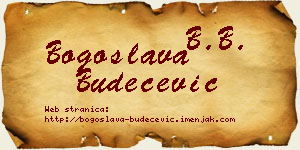 Bogoslava Budečević vizit kartica